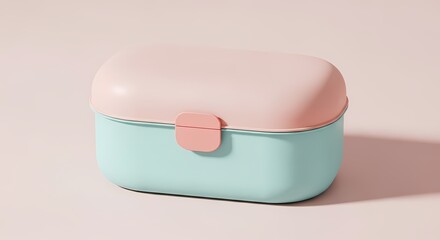 Pastel Lunch Box Illustration Product Design Isolated