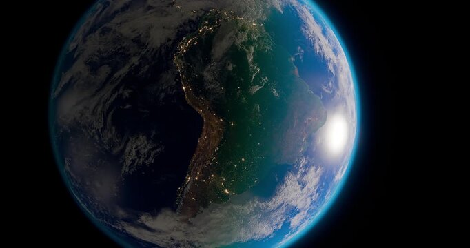 South America from space