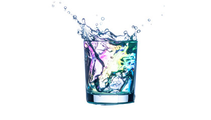 Refreshing Water Splash in a Glass for Hydration and Purity.