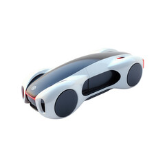Sleek, futuristic vehicle design, showcasing a modern concept car with smooth lines and a minimalist aesthetic.