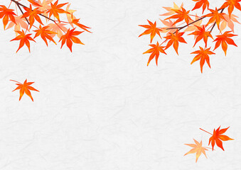 紅葉狩り　水彩風　背景　