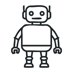 Exploring innovative robotics design modern studio illustration clean environment front view futuristic concept. Vector illustration