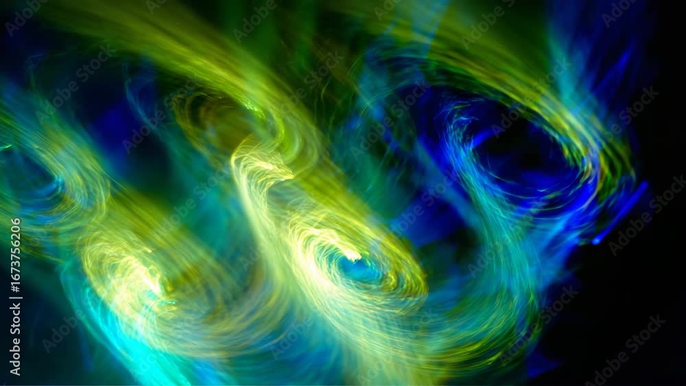 Poster vivid colorful swirling abstract energy patterns for dynamic visual content
