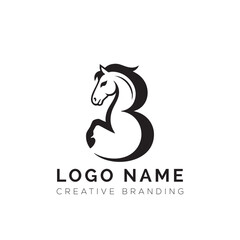 Letter B Horse logo