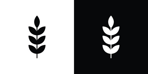 Wheat grain icon symbol logo. Graphic template.
