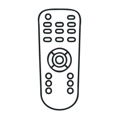 Operating a remote control for smart devices home setup digital content indoor environment close-up view modern technology. Vector illustration