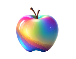 Obraz premium Modern Gradient Apple Icon PNG
