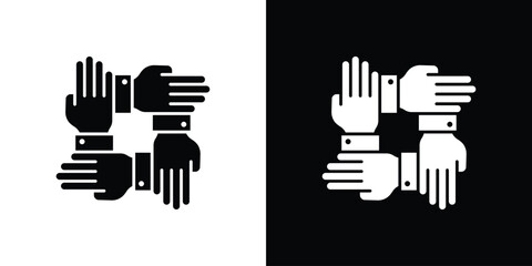 Teamwork icon symbol logo. Graphic template.