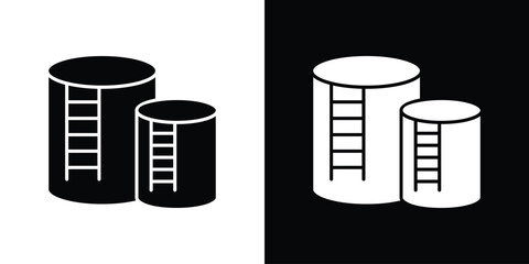 Oil storage icon symbol logo. Graphic template.