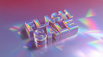 Flash sale. Text effect design in 3D style for digital or promotion. The style is promotional and designed for a sale or discount announcement. 3d illustration.
