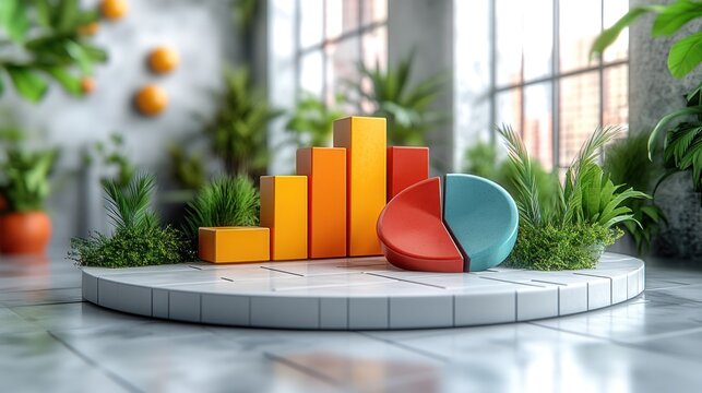 Growth charts in a plant-filled loft - Powered by Adobe