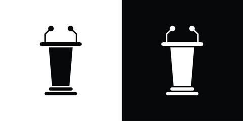 Lectern icon symbol logo. Graphic template.