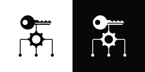 Key factor icon symbol logo. Graphic template.