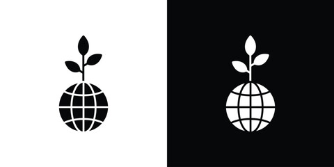 Environment icon symbol logo. Graphic template.