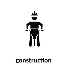 construction worker Vector Icon which can easily modify or edit