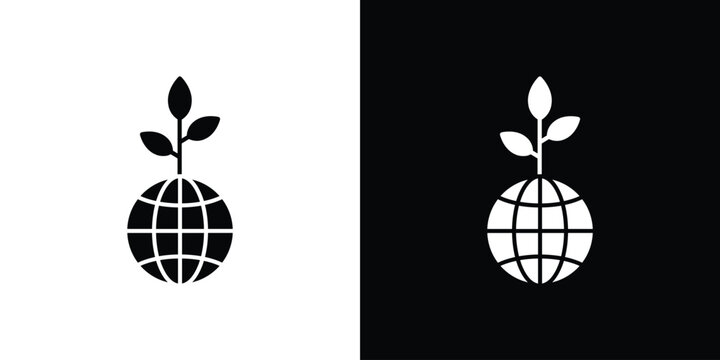 Environment icon symbol logo. Graphic template.