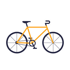 Obraz premium Yellow bicycle vector minimalist style transportation urban lifestyle simple vehicle