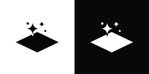 Clean floor surface icon symbol logo. Graphic template.