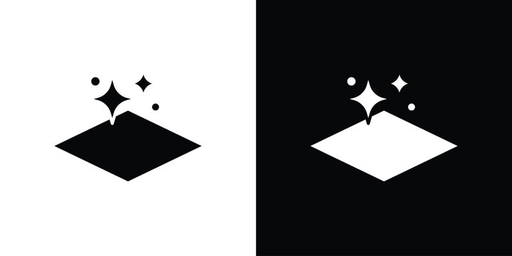 Clean floor surface icon symbol logo. Graphic template.