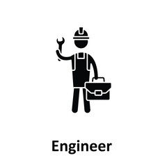 Engineer Vector Icon which can easily modify or edit