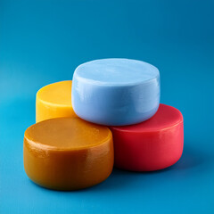 colorful plastic caps