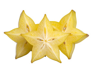 Fototapeta premium Sliced Starfruit PNG