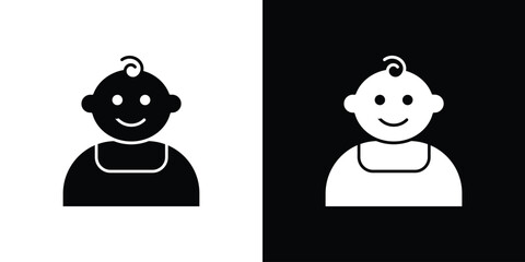 Baby boy icon symbol logo. Graphic template.