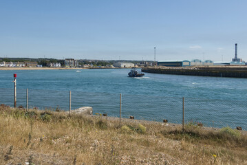 Shoreham Harbour Entrance, Sussex, England.