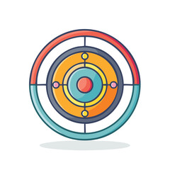 Stylized Target Icon with Geometric Circles and Crosshairs