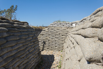 Training trench at Shoreham, England.