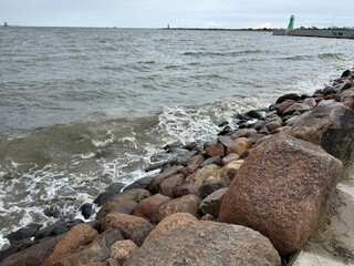 rocks and sea