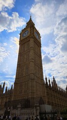 Big Ben under a Cloudy Sky