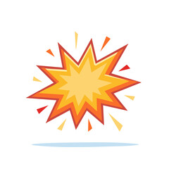 Explosion Graphic with Rays Bursting Outward in Yellow, Orange, and Red