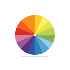 Obraz premium Colorful Spectrum Circle Wheel of Color Theory Concept Design