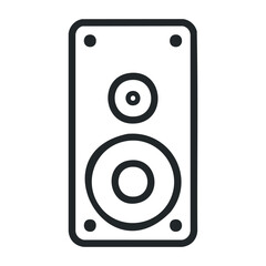 Exciting audio experience speaker showcase home studio visual content modern environment close-up view sound quality exploration. Outline vector illustration