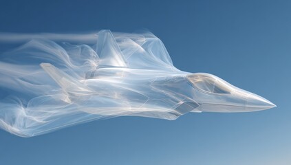 Stealth jet, vapor trails, flight