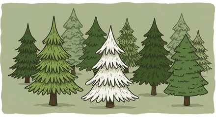 Obraz premium Evergreen Variations