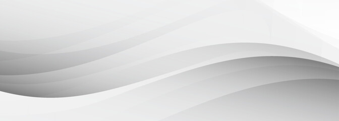 3D white geometric abstract background overlap layer on bright space with waves decoration. Minimalist modern graphic design element cutout style concept for banner, flyer, card, or brochure cover