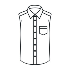 Fashion design concepts studio setting apparel illustration minimalist environment front view creative style exploration. Outline vector illustration