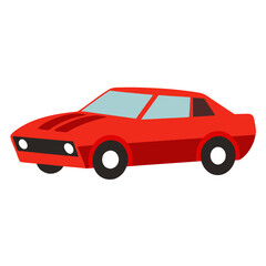 Fototapeta premium red car isolated on white