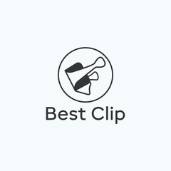 Binder clip logo design template