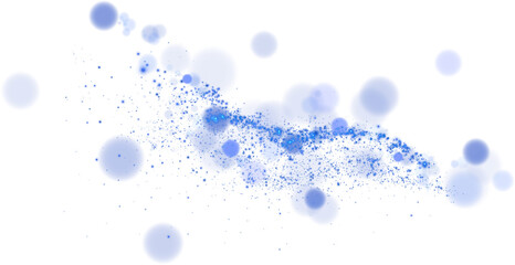 Magical Stardust Sparkle PNG with Glowing Blue Particles, Shine, and Festive Light Effects on Transparent Background
