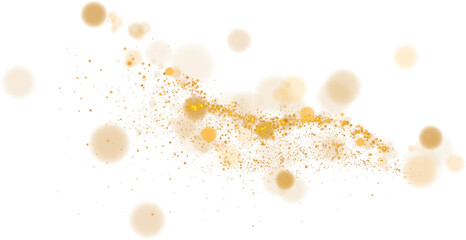 Magical Stardust Sparkle PNG with Glowing Gold Particles, Shine, and Festive Light Effects on Transparent Background
