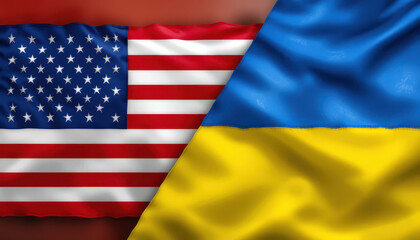 Obraz premium Unity in crisis u.S. Support for ukraine amid ongoing conflict digital art global perspective