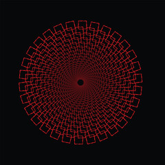 Colorful Spiral Mandala Pattern - Abstract Geometric Art