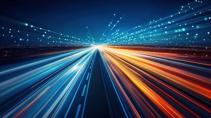 Abstract image of data flow and speed