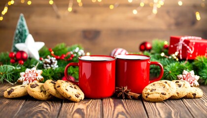 Christmas hot drinks and cookies