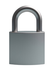 Grey metal padlock provides essential security and protection for valuable items