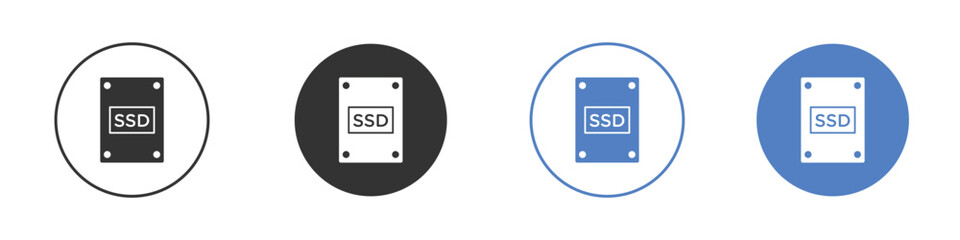 SSD drive icon simple minimalist Vector EPS
