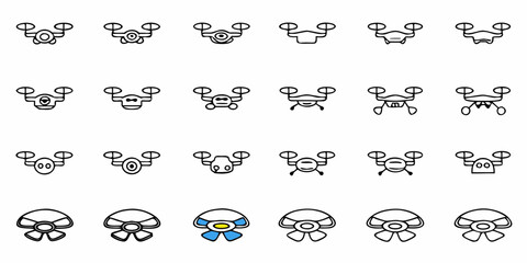 Diverse drone designs for commercial use in modern tech, aerial photography, and innovative delivery systems